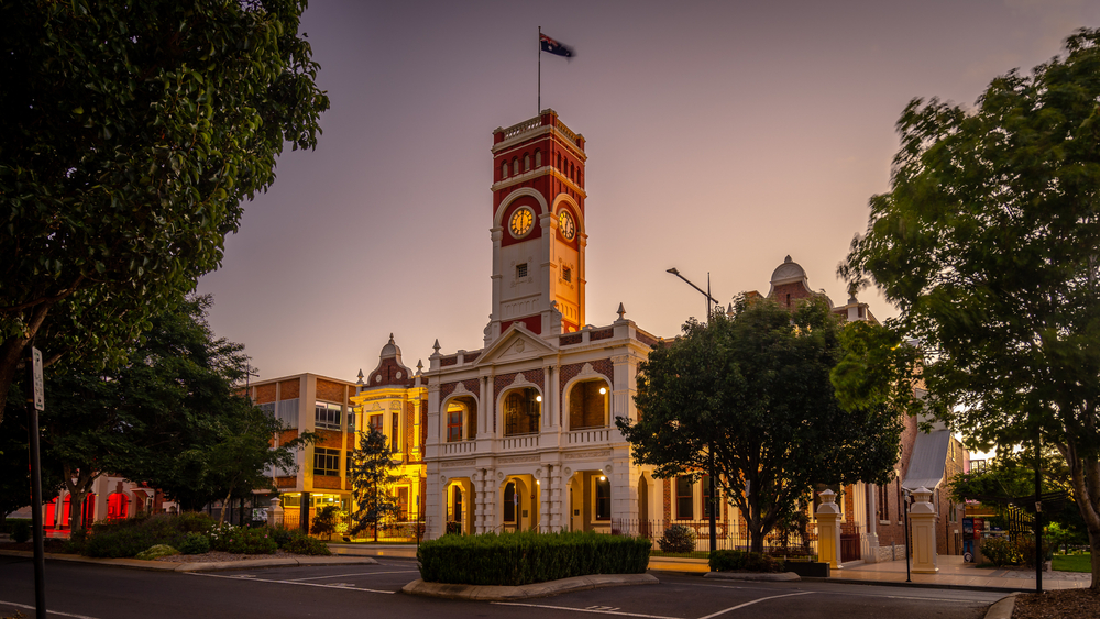 Toowoomba,,Queensland,,Australia,-,Apr,2,,2021:,Town,Hall,Building